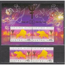 Christmas - Correo Yvert 435/6+H.19 ** Mnh Año Chino del Buey