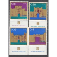 Israel - Correo 1971 Yvert 437/40 ** Mnh  Puertas de Jerusalem