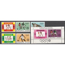 Ghana - Correo 1972 Yvert 439/43+H.44 ** Mnh  Olimpiadas de Munich
