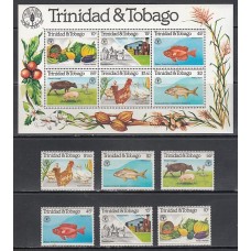 Trinidad y Tobago - Correo Yvert 439/44+H,34 ** Mnh Fauna
