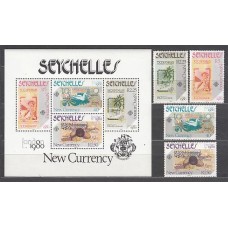 Seychelles - Correo Yvert 442/5+Hb 13 ** Mnh