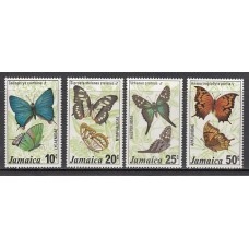 Jamaica - Correo Yvert 443/6 ** Mnh Fauna mariposas