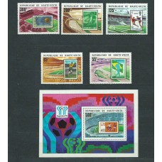 Alto Volta Correo Yvert 444/8+Hb 9 **  Mnh  Deportes fútbol