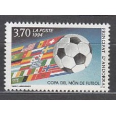Andorra Francesa Correo 1994 Yvert 446 ** Mnh Copa del mundo de futbol