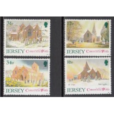 Jersey - Correo 1988 Yvert 447/50 ** Mnh Navidad