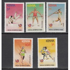 Kenya - Correo Yvert 447/51 ** Mnh  Olimpiadas de Seul