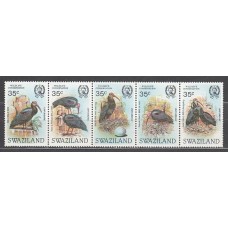 Swaziland - Correo Yvert 447/51 ** Mnh  Fauna aves