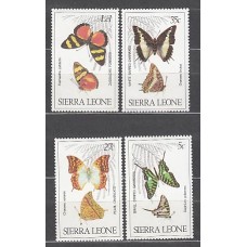 Sierra Leona - Correo Yvert 450/3 ** Mnh  Fauna mariposas