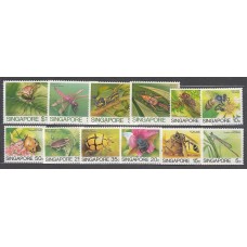 Singapur - Correo Yvert 455/66 ** Mnh  Fauna insectos