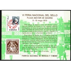 II Centenario Hojas Recuerdo 1973 Edifil 10 Feria del sello ** Mnh