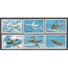 Zimbabwe Correo Yvert 457/62 ** Mnh  Aviones