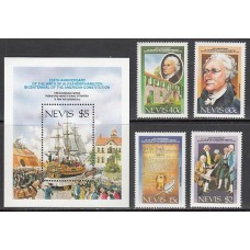 Nevis - Correo Yvert 461/4+H,19 ** Mnh Constitución de EEUU
