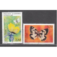 Andorra Francesa Correo 1995 Yvert 462/3 ** Mnh Mariposas