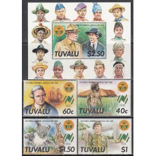 Tuvalu - Correo Yvert 464/7+H 29 ** Mnh Scouts