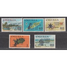 Anguilla Correo Yvert 47/51 ** Mnh Navidad