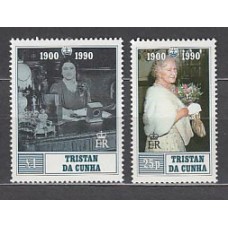 Tristan da Cunha - Correo Yvert 473/4 ** Mnh  Reina madre