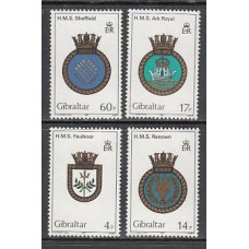 Gibraltar - Correo 1983 Yvert 473/6 ** Mnh Escudos