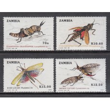 Zambia - Correo Yvert 473/6 ** Mnh   Fauna insectos