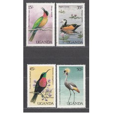 Uganda - Correo Yvert 474/7 ** Mnh  Fauna aves