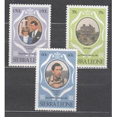 Sierra Leona - Correo Yvert 475/7 ** Mnh  Boda real