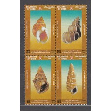 Oman - Correo Yvert 477/80 ** Mnh  Fauna conchas