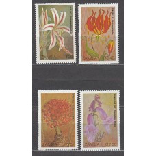 Zambia - Correo Yvert 477/80 ** Mnh   Navidad. Flores