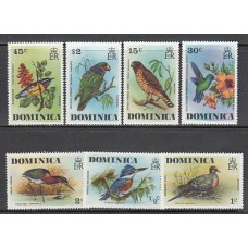 Dominica - Correo 1976 Yvert 478/84 ** Mnh Fauna aves
