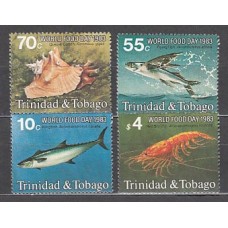 Trinidad y Tobago - Correo Yvert 479/82 ** Mnh Fauna marina