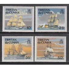 Tristan da Cunha - Correo Yvert 479/82 ** Mnh  Barcos