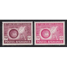 Afganistan Correo Yvert 483/84 ** Mnh Derechos humanos