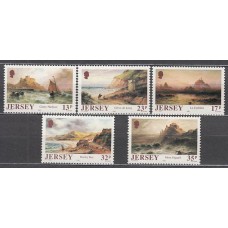 Jersey - Correo 1989 Yvert 490/4 ** Mnh Pinturas