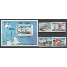 Antigua Correo Yvert 491/94+Hb 35 ** Mnh Barcos