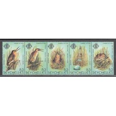 Seychelles - Correo  Yvert 493/7 ** Mnh  Fauna aves