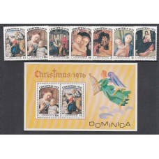 Dominica - Correo 1976 Yvert 495/501+Hb 39 ** Mnh Navidad