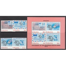 Ghana - Correo 1974 Yvert 495/8+H.53 ** Mnh  UPU