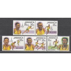 Jamaica - Correo Yvert 495/9 ** Mnh Olimpiadas de Moscu