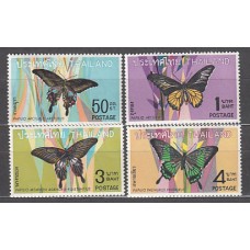Tailandia - Correo Yvert 498/501 ** Mnh  Fauna mariposas