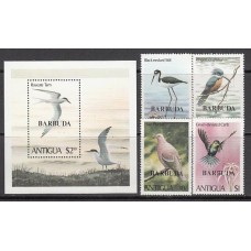 Barbuda - Correo Yvert 499/502+Hb 53 ** Mnh Fauna aves