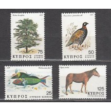 Chipre - Correo 1979 Yvert 499/502 ** Mnh Flora y Fauna