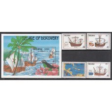 Tanzania - Correo Yvert 500/3+H 90 ** Mnh   Descubrimiento de América. Barcos