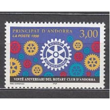 Andorra Francesa Correo 1998 Yvert 500 ** MNh Club Rotary