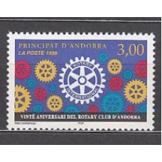 Andorra Francesa Correo 1998 Yvert 500 ** MNh Club Rotary