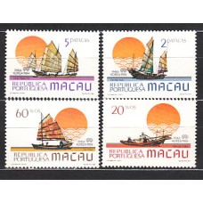 Macao - Correo Yvert 501/4 ** Mnh  Barcos