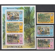 Dominica - Correo 1976 Yvert 502/4+Hb 40 ** Mnh