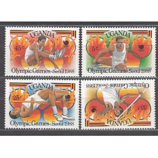 Uganda - Correo Yvert 502/5 ** Mnh  Olimpiadas de Seul