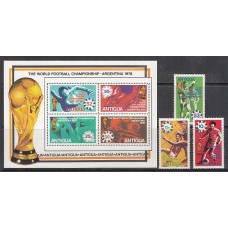 Antigua Correo Yvert 503/5+Hb 37 ** Mnh Deportes fútbol