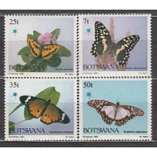 Botswana - Correo Yvert 503/6 ** Mnh  Navidad mariposas