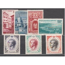 Monaco - Correo 1959 Yvert 503/9 ** Mnh  Rainiero y vistas del Principado