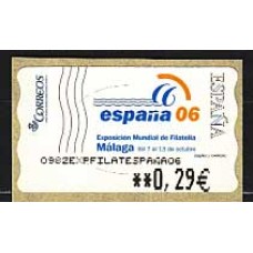 España II Centenario Etiquetas franqueo térmico 2006 Edifil 121 ** Mnh  Sobrecarga Expo juego