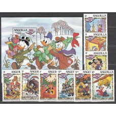 Anguilla Correo Yvert 506/14+Hb 52 ** Mnh Navida Wald Disney